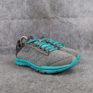 Abeo Shoes Womens 6.5 Athletic Trainers Comfort Walk Run Sport Stellar Grey Teal